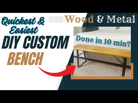 DIY Custom Wood and Metal Bench - How to Build Your Own Furniture