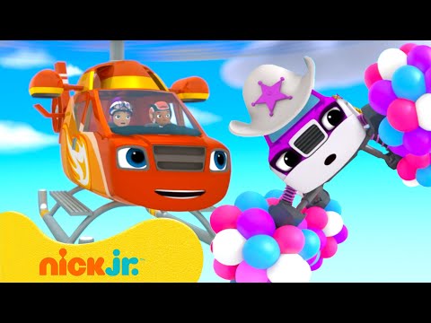 Blaze Rescues Starla from Balloon Tires! 🎈 Blaze and the Monster Machines | Nick Jr.