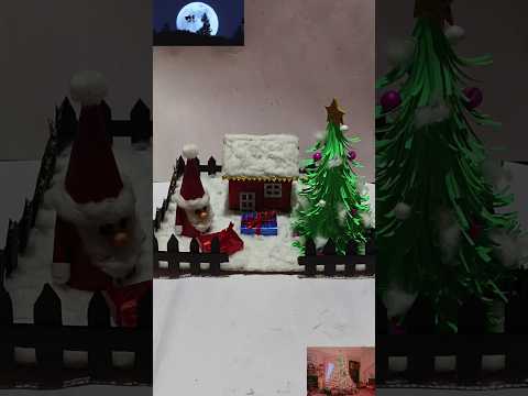 Home Made Christmas Crib Using Cardboard | DIY Christmas Decorations #shorts