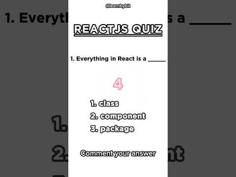 React Javascript Quiz Reactjs Test #quizshorts #reactjs #javascript