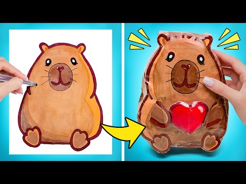 Make Your Own Capybara Squishy 🎨🐾 Fun & Easy DIY Idea!