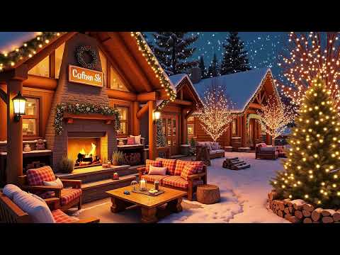 Holiday Serenity 🎁 Christmas Jazz & Fireplace Sounds for a Relaxing Winter Evening 🔥