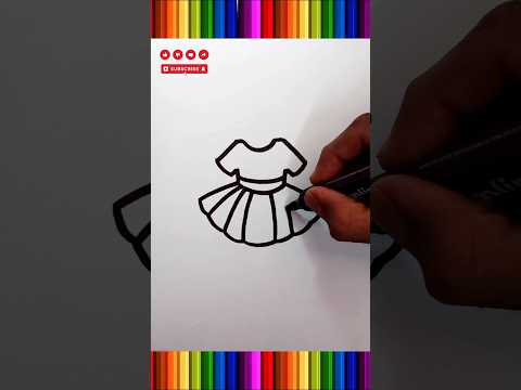 how to draw a little frock #drawing #easydrawing #shorts