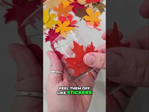 DIY Autumn Votives: Fun Leaf-Shaped Candle Decor