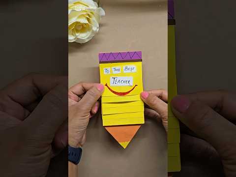 Happy teachers day card making  #diy #craft #shorts