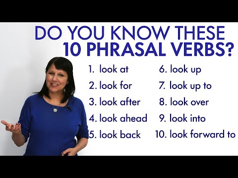 10 "LOOK" Phrasal Verbs: "look up", "look for", "look into"...