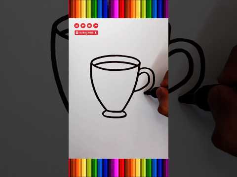 how to draw a tea cup #drawing #easydrawing #shorts