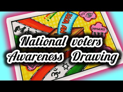 National voters day drawing/मतदाता जागरूकता ड्राइंग /voters awareness drawing/voter utsav