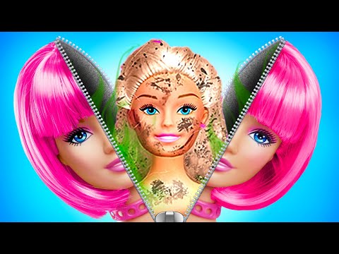 BARBIE DOLL MAKEOVER || Barbie Cardboard Crafts and DIY Ideas By 123 GO! Galaxy