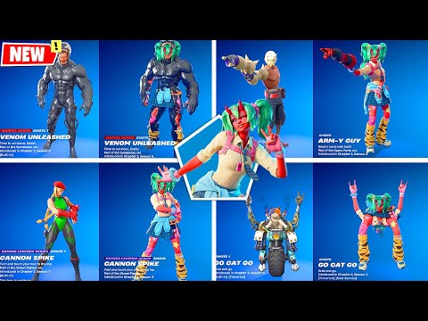 Nemia Skin Fortnite doing Glitched Built-In Emotes and Funny Dances シ