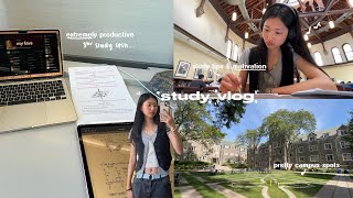 STUDY VLOG 📓 super productive studying, pretty libraries, tips, student life