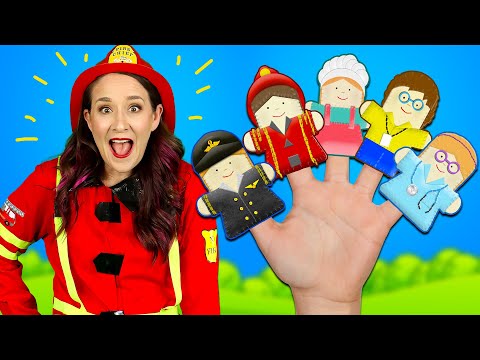 Finger Family - Jobs and Occupations 👩‍⚕️👩‍🚒👨‍🏫 Kids Nursery Rhymes