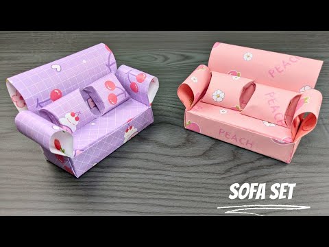 How to make a sofa set with paper #diy # shorts