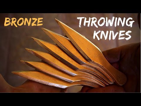 Making Bronze Throwing Knives - Sand Casting