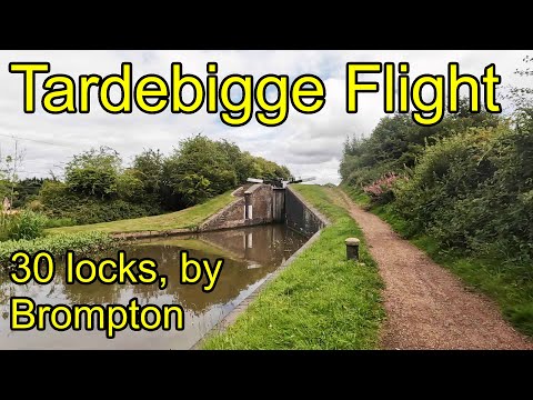 Brompton bike ride: Tardebigge Flight, Worcester & Birmingham Canal (narrowboats), episode 4