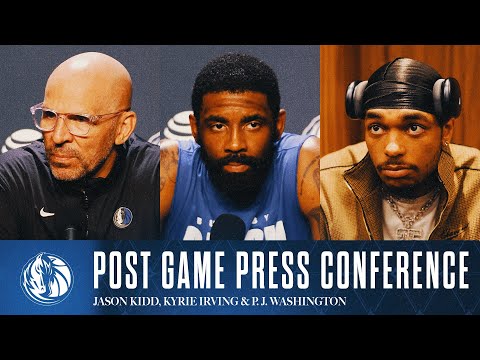 Jason Kidd, Kyrie Irving & P.J. Washington | Post Game @ GSW  | 02/23/25