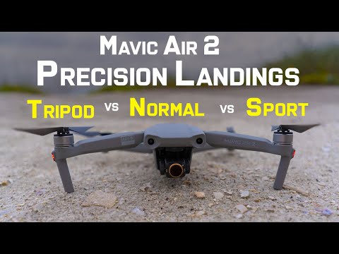 DJI Mavic Air 2 Precision Landings - Tripod vs Normal vs Sport Mode #djimavicair2  #djidrone #dji