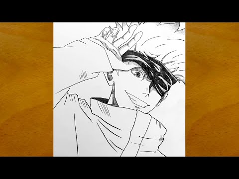 How to Draw Gojo Satoru from Jujutsu Kaisen || Step-by-Step Anime Art || Easy Sketch