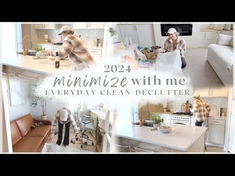 MINIMIZE WITH ME 2024! decluttering, cleaning, and organizing the whole main floor!