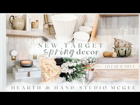 NEW 2024 DECOR AT TARGET! hearth & hand, studio mcgee + threshold spring collections / shop with me!