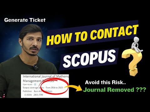 How to Contact SCOPUS? II Avoid Risk of Document Loss II Exact Journal Status II My Research Support