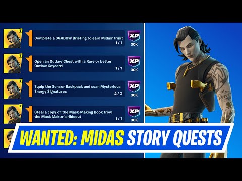 Fortnite Complete Story Quests - How to EASILY Complete Wanted: Midas Story Quest Challenge Fortnite