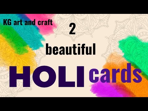 How to Make Holi Card | Holi Crafts/ Holi Card Making Ideas | Holi Greeting Cards@KGartandcraft