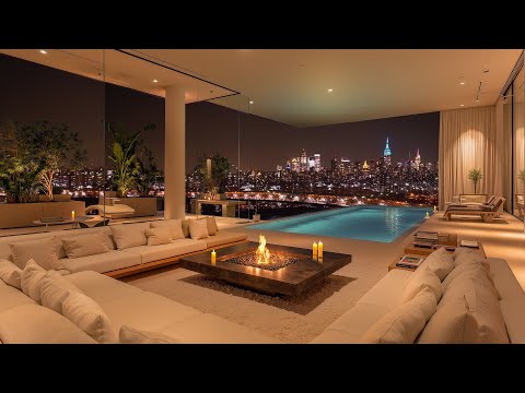 Warm Apartment Evening Ambience | Gentle Jazz Piano for Deep Rest & Relaxation