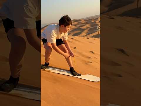 Kids Desert Adventure 🌵 Quad Biking and Sandboarding Fun 🏄🏽‍♀️ #dubai #kidsshorts