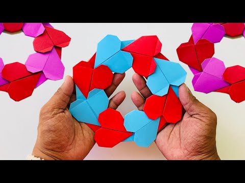 How to Make Origami Heart for your Valentines Day Decoration | Valentines Wreath | Paper Craft