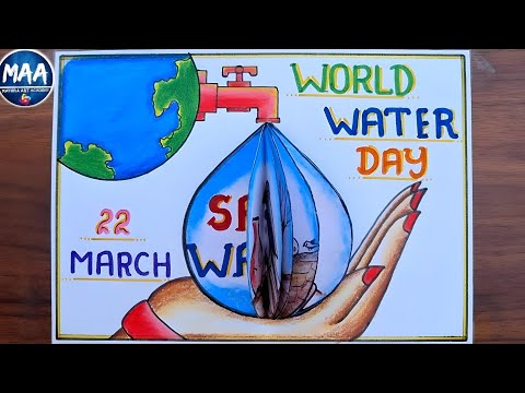 Save Water Project Drawing | World Water Day Drawing | Importance Of Water Drawing  #savewater #art