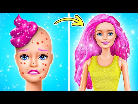 POOR to RICH DOLL MAKEOVER 💖 Best Beauty Hacks for Dolls