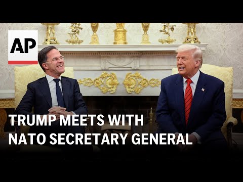 Trump meets with NATO secretary general Mark Rutte at the White House