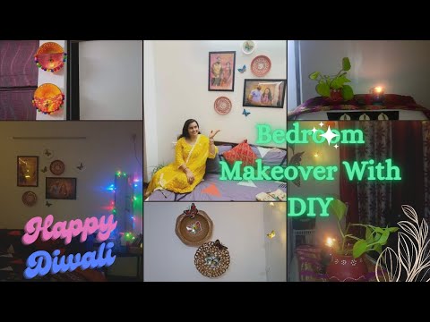 Last Minute Bedroom Makeover In Low Cost।बेडरूम का कर दिया काया पलट वो भी बिना खर्च के#diwali #viral