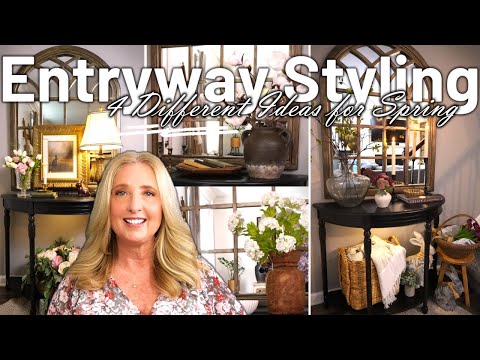 4 Spring Entryway Styling Ideas 🌷 2025 || Easy & Budget Friendly Options ||  Tips & Tricks