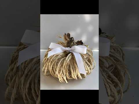 Rope Twine pumpkin in minutes fall craft idea #ropepumpkin #pumpkindecor #fallcrafts