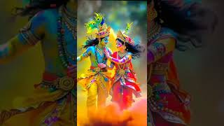 Radha Krishna Holi Celebration 🎨 | Divine Love & Colors | Holi Special Shorts🎊🎉💞#holi #love #viral💞💕