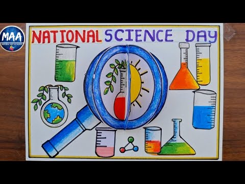 National Science Day Drawing | Science projects | Science Day Poster Drawing | Science Day Drawing