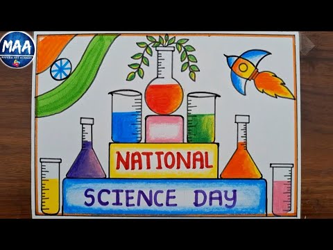 National Science Day Drawing | Science Day Drawing Easy | National Science Day Poster Drawing #art