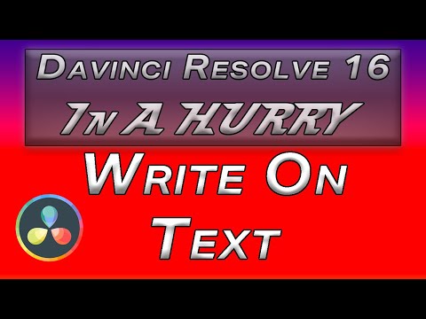 Davinci Resolve 16 - Write On Text tutorial