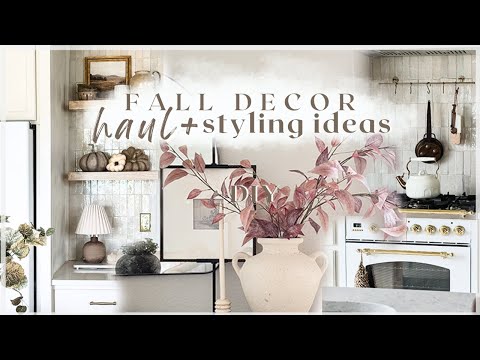 FALL HOME DECOR HAUL + STYLE WITH ME / fall decorating ideas + fall DIYs 2024