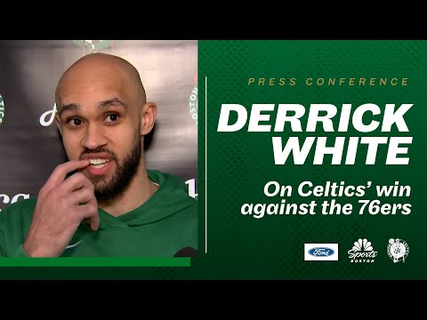 POSTGAME PRESS CONFERENCE | Derrick White talks losing tooth vs. 76ers