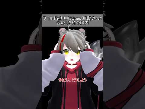 ワールド巡り中にQuest単騎の人と合流した時のVRChatterの脳内 #vrchat #あるある