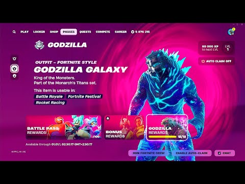 I added GODZILLA Evolved to GALAXY in Fortnite