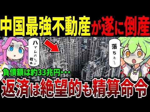 中国最強の不動産が遂に破綻！地獄の中国経済の始まりを告げた模様【ずんだもん＆ゆっくり解説】