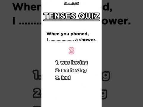 Tenses Quiz Grammar Tenses Test