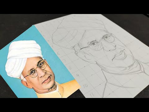 Sarvepalli Radhakrishnan drawing easy How To Draw Sarvepalli Radhakrishnan, ,  Teachers day Drawing