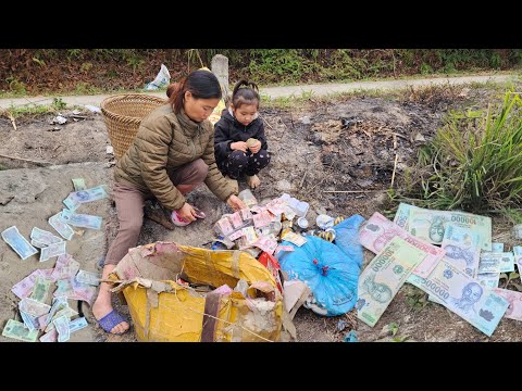 lucky that the mother and daughter are picking up scraps and picking up large amounts of money