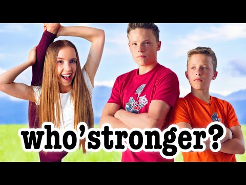 GIRLS vs BOYS Gymnastics & Strength Challenge! ft/ Ninja Fam