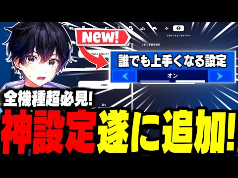 【ガチ】秘密のアプデで"上手くなる神設定と神調整"が追加されました!【フォートナイト/Fortnite】